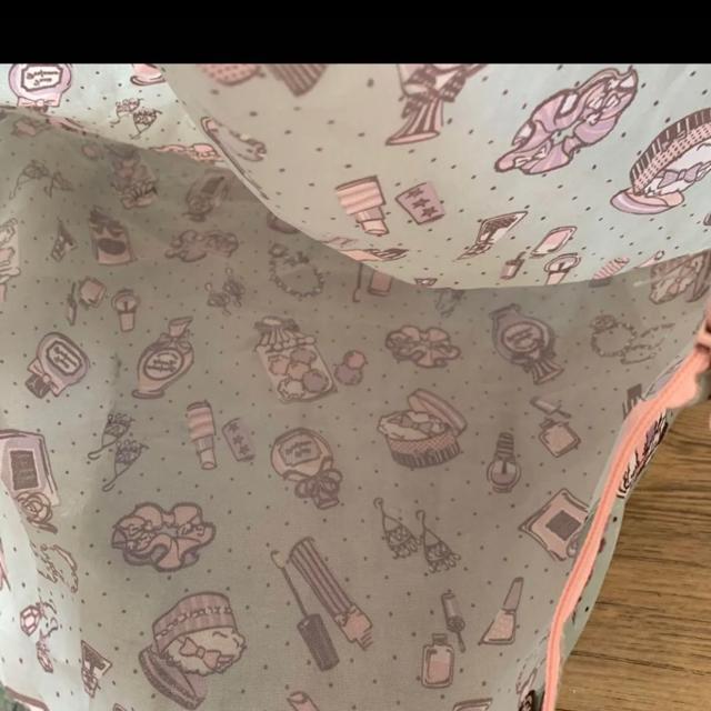 コスメ柄☆パステルカラー☆総柄デザイン。エコバッグ < 女性ファッション コスメ柄☆パステルカラー☆総柄デザイン。エコバッグ < 女性ファッションの