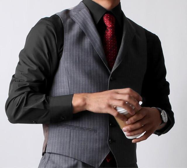 Lサイズ!高貴紳士的!高貴品格!男際立つ!男の黒!形態安定!長袖ボタンダウンワイシャツ!新品! < 男性ファッション  Lサイズ!高貴紳士的!高貴品格!男際立つ!男の黒!形態安定!長袖ボタンダウンワイシャツ!新品! < 男性ファッションの