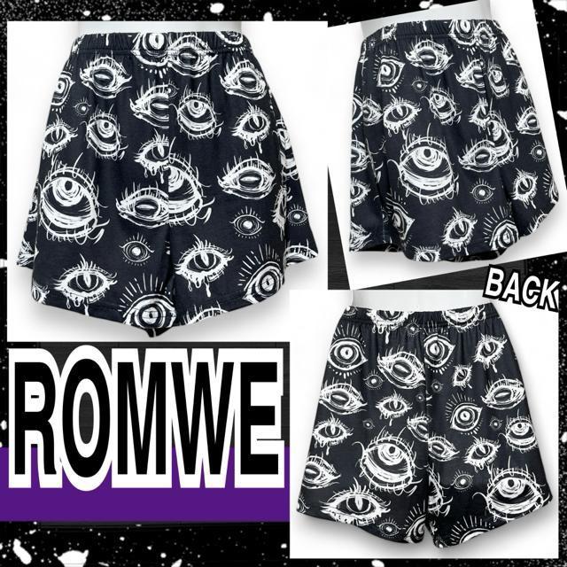 【新品/ROMWE】手描き風EYEデザインショートパンツ☆魔眼 < 女性ファッション  【新品/ROMWE】手描き風EYEデザインショートパンツ☆魔眼  < 女性ファッションの