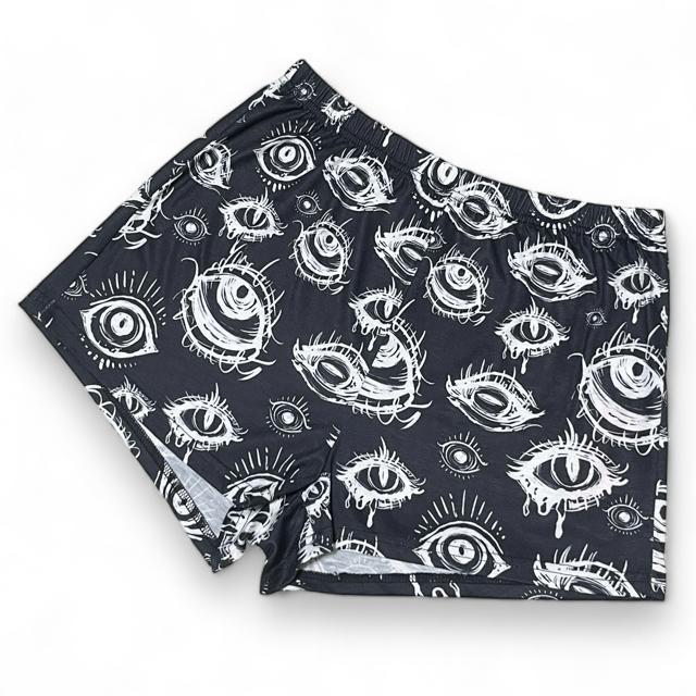 【新品/ROMWE】手描き風EYEデザインショートパンツ☆魔眼 < 女性ファッション  【新品/ROMWE】手描き風EYEデザインショートパンツ☆魔眼 < 女性ファッションの