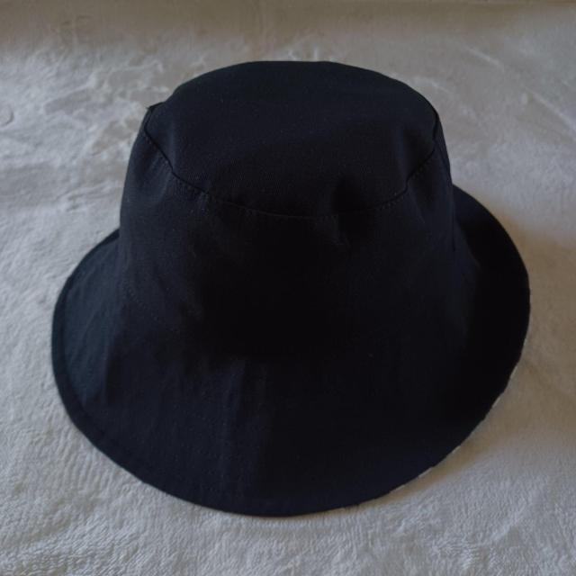 ★2wayリバーシブル便利☆黒ブラック無地×ギンガムチェック柄アイボリー黒☆お洒落可愛い♪綿コットン帽子バケットハット★小顔効果 < 男性ファッション  ★2wayリバーシブル便利☆黒ブラック無地×ギンガムチェック柄アイボリー黒☆お洒落可愛い♪綿コットン帽子バケットハット★小顔効果  < 男性ファッションの