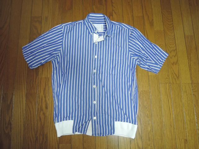 sacai サカイ ストライプシャツ 1 爽やかカラー 袖リブ 半袖シャツ < ブランド sacai サカイ ストライプシャツ 1 爽やかカラー 袖リブ 半袖シャツ < ブランドの