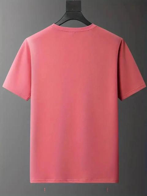 爆ヤス価格1090円★トゥルッサリ メンズ Tシャツ - スタイリッシュな夏T、犬プリント USAサイズM(日本サイズXL相当)桃 < 男性ファッション 爆ヤス価格1090円★トゥルッサリ メンズ Tシャツ - スタイリッシュな夏T、犬プリント USAサイズM(日本サイズXL相当)桃 < 男性ファッションの