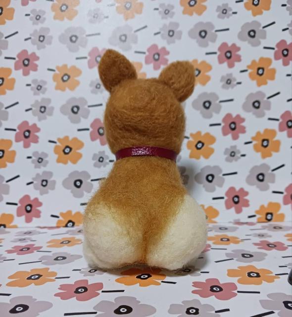 羊毛フェルト お尻の可愛いコーギー 餌・骨付き < ペット/手芸/園芸 羊毛フェルト お尻の可愛いコーギー 餌・骨付き < ペット/手芸/園芸の