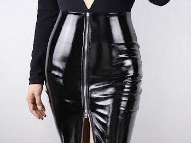 PU皮 レザー キュロット スカート スリッド ジップ ブラック < 女性ファッション PU皮 レザー キュロット スカート スリッド ジップ ブラック < 女性ファッションの