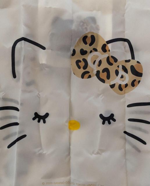 ハローキティ エコバッグ(白) ヒョウ柄リボン まつ毛GAL < おもちゃ ハローキティ エコバッグ(白) ヒョウ柄リボン まつ毛GAL < おもちゃの