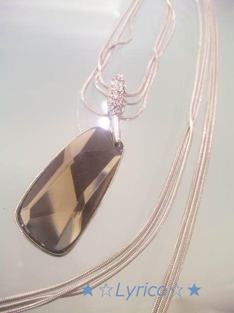 天然スモーキークォーツ★3連SVネックレス★クリスタルカット < 女性アクセサリー/時計  天然スモーキークォーツ★3連SVネックレス★クリスタルカット  < 女性アクセサリー/時計の