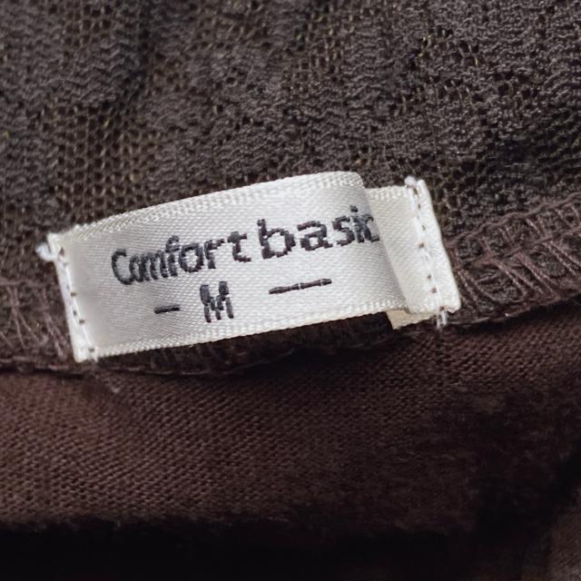 ダークブラウン タートルネック レースネック 長袖 インナー カットソー M N2m < 女性ファッション  ダークブラウン タートルネック レースネック 長袖 インナー カットソー M N2m < 女性ファッションの