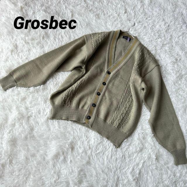 GROSBEC �J�[�f�B�K���@�E�[��100���@���{���@�J�[�L�n�@M�T�C�Y  �� �j���t�@�b�V������ 