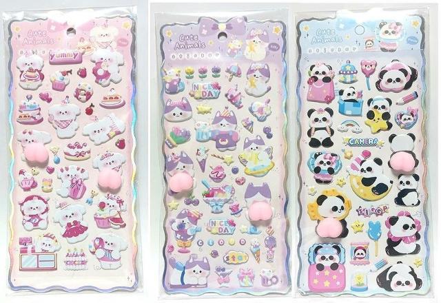 �������K�V�[�� �i���ʁ��˂����p���_�j3���I�Ղ��Ղ��V�[�� 3D�X�e�b�J�[ ���̃X�e�b�J�[ �Ղ�����V�[�� ���� �R�V�[��DIY  �� �C���e���A/���C�t�� 