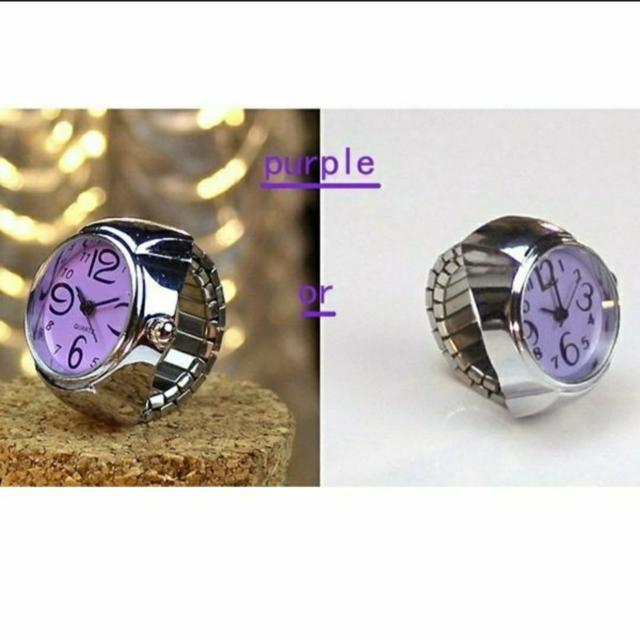 新品 未使用 指輪 時計 シンプル 9色対応 紫色  < 男性アクセサリー/時計  新品 未使用 指輪 時計 シンプル 9色対応 紫色   < 男性アクセサリー/時計の