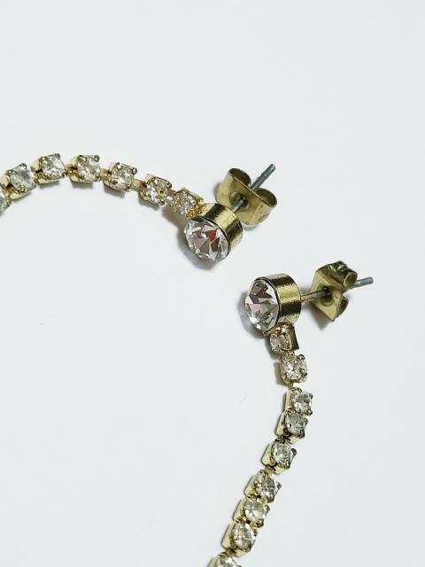 (145) ラインストーンチェーン ビジューキラキラ gold ぶら下がりピアス < 女性アクセサリー/時計 (145) ラインストーンチェーン ビジューキラキラ gold ぶら下がりピアス < 女性アクセサリー/時計の