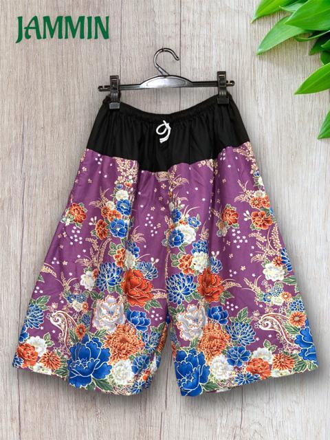 バティック花柄ゆるめハーフパンツ★エスニック★アジアン★花柄 < 女性ファッション  バティック花柄ゆるめハーフパンツ★エスニック★アジアン★花柄 < 女性ファッションの
