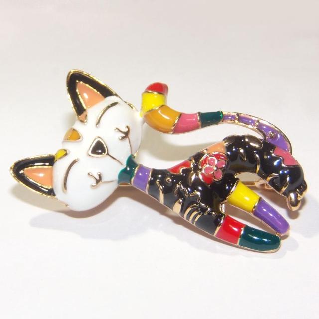 白猫 シロネコ 猫 ネコ ねこ ピンブローチ ブローチ ピンバッジ バッジ ラペルピン < 女性アクセサリー/時計 白猫 シロネコ 猫 ネコ ねこ ピンブローチ ブローチ ピンバッジ バッジ ラペルピン < 女性アクセサリー/時計の