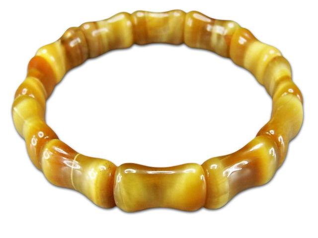 金運天然石色合い上質ゴールドタイガーアイ竹形バングルブレスレット < 女性アクセサリー/時計  金運天然石色合い上質ゴールドタイガーアイ竹形バングルブレスレット  < 女性アクセサリー/時計の