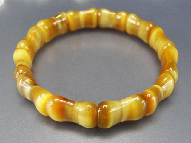 金運天然石色合い上質ゴールドタイガーアイ竹形バングルブレスレット < 女性アクセサリー/時計  金運天然石色合い上質ゴールドタイガーアイ竹形バングルブレスレット < 女性アクセサリー/時計の