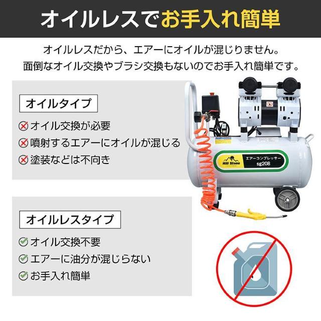 エアーコンプレッサー 100V 750W 静音 電動 オイルレス エアコンプレッサー 30Lタンク < ペット/手芸/園芸 エアーコンプレッサー 100V 750W 静音 電動 オイルレス エアコンプレッサー 30Lタンク < ペット/手芸/園芸の