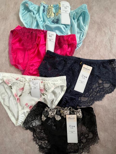 LLサイズ!5枚組!ツルツル光沢素材!シフォン使いあり!レース仕様あり!などの!色とりどり!エレガント!高貴品格ショーツ!No.翠 < 女性ファッション  LLサイズ!5枚組!ツルツル光沢素材!シフォン使いあり!レース仕様あり!などの!色とりどり!エレガント!高貴品格ショーツ!No.翠 < 女性ファッションの