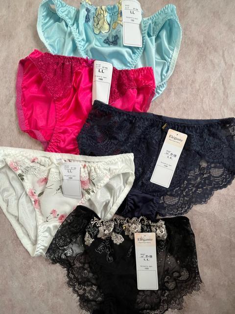 LLサイズ!5枚組!ツルツル光沢素材!シフォン使いあり!レース仕様あり!などの!色とりどり!エレガント!高貴品格ショーツ!No.翠 < 女性ファッション  LLサイズ!5枚組!ツルツル光沢素材!シフォン使いあり!レース仕様あり!などの!色とりどり!エレガント!高貴品格ショーツ!No.翠 < 女性ファッションの