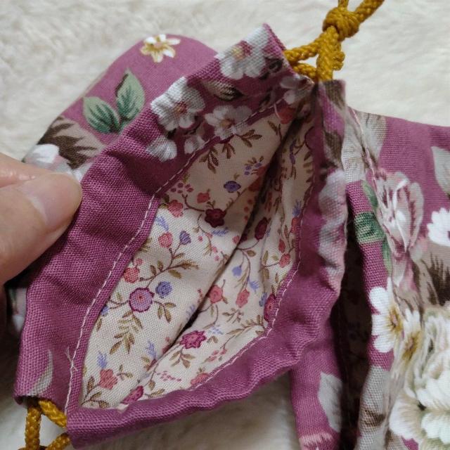★ミニ巾着セット★暗めのピンク♪花柄★ < 女性ファッション ★ミニ巾着セット★暗めのピンク♪花柄★ < 女性ファッションの