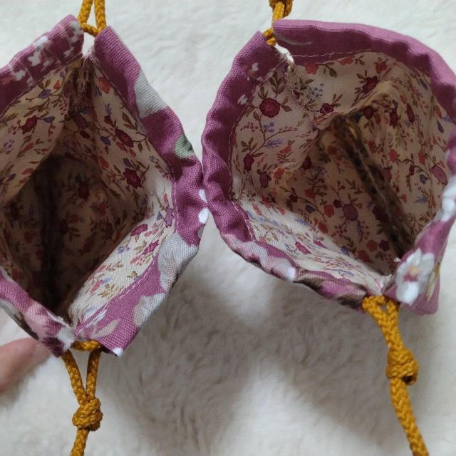 ★ミニ巾着セット★暗めのピンク♪花柄★ < 女性ファッション ★ミニ巾着セット★暗めのピンク♪花柄★ < 女性ファッションの