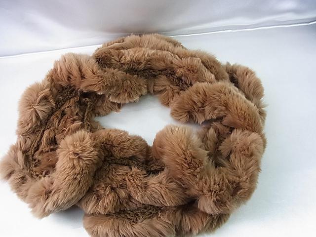 500円スタ【美品】ラビットファー ループマフラー/かぶり式ネックウォーマー < 女性ファッション 500円スタ【美品】ラビットファー ループマフラー/かぶり式ネックウォーマー < 女性ファッションの