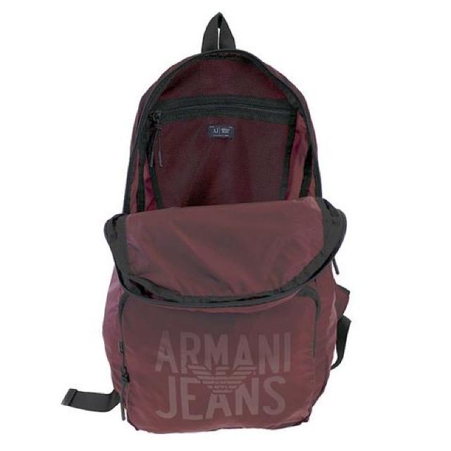 ARMANI JEANS アルマーニ ジーンズ バッグ リュック バックパック☆ボルドー☆新品 < ブランド  ARMANI JEANS アルマーニ ジーンズ バッグ リュック バックパック☆ボルドー☆新品 < ブランドの