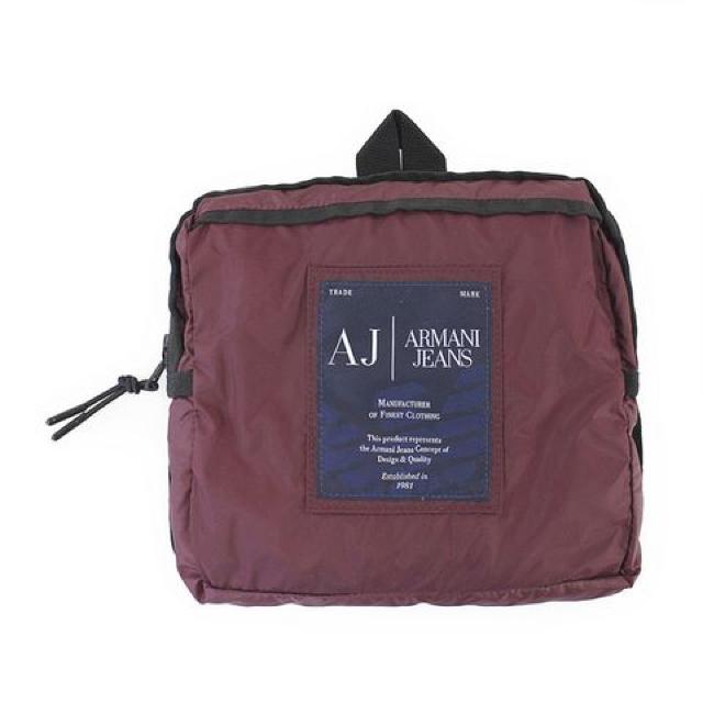 ARMANI JEANS アルマーニ ジーンズ バッグ リュック バックパック☆ボルドー☆新品 < ブランド  ARMANI JEANS アルマーニ ジーンズ バッグ リュック バックパック☆ボルドー☆新品 < ブランドの