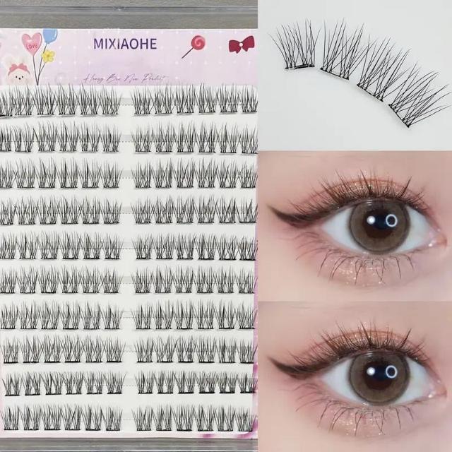 お試し価格990円★MIXIAOHE セルフ接着つけまつげ 120クラスター DIY  Cカール ナチュラル接着剤ストリップ付き < 香水/コスメ/ネイル  お試し価格990円★MIXIAOHE セルフ接着つけまつげ 120クラスター DIY  Cカール ナチュラル接着剤ストリップ付き < 香水/コスメ/ネイルの