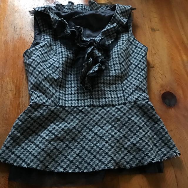 千鳥格子ベスト サイズフリ < 女性ファッション  千鳥格子ベスト サイズフリ < 女性ファッションの