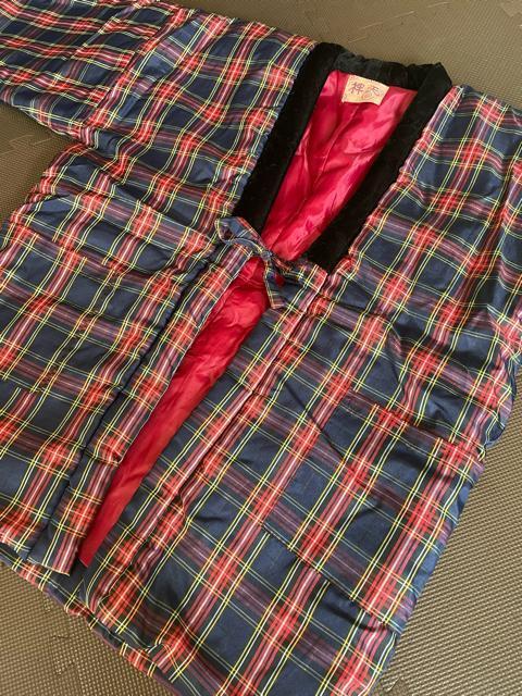 袢天 はんてん レディース 女性用 LLサイズ どてら 格子柄 中綿 綿入れ 半てん ちゃんちゃんこ 部屋着 ルームウェア 防寒着 < 女性ファッション  袢天 はんてん レディース 女性用 LLサイズ どてら 格子柄 中綿 綿入れ 半てん ちゃんちゃんこ 部屋着 ルームウェア 防寒着 < 女性ファッションの