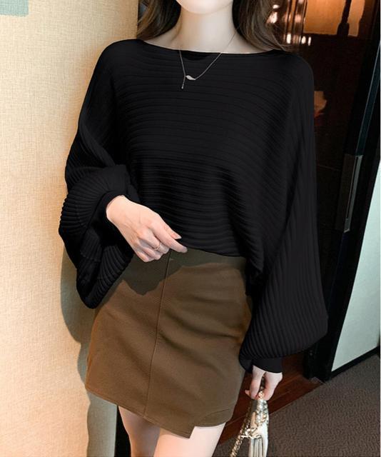 送料無料 新品 ドルマンニット リブニットトップス 秋冬 < 女性ファッション  送料無料 新品 ドルマンニット リブニットトップス 秋冬 < 女性ファッションの