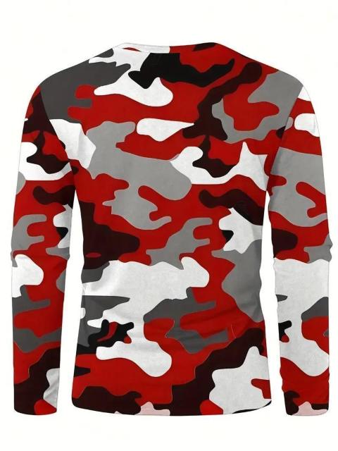 残り1点★超お買い得1190円★メンズファッション 迷彩柄  長袖 クルーネック Tシャツ USAサイズM(日本サイズXL相当) < 男性ファッション  残り1点★超お買い得1190円★メンズファッション 迷彩柄  長袖 クルーネック Tシャツ USAサイズM(日本サイズXL相当) < 男性ファッションの