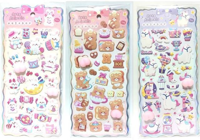 �������K�V�[�� �i���ʁ��˂����p���_�j3���I�Ղ��Ղ��V�[�� 3D�X�e�b�J�[ ���̃X�e�b�J�[ �Ղ�����V�[�� ����f�R�V�[��DIY  �� �C���e���A/���C�t�� 