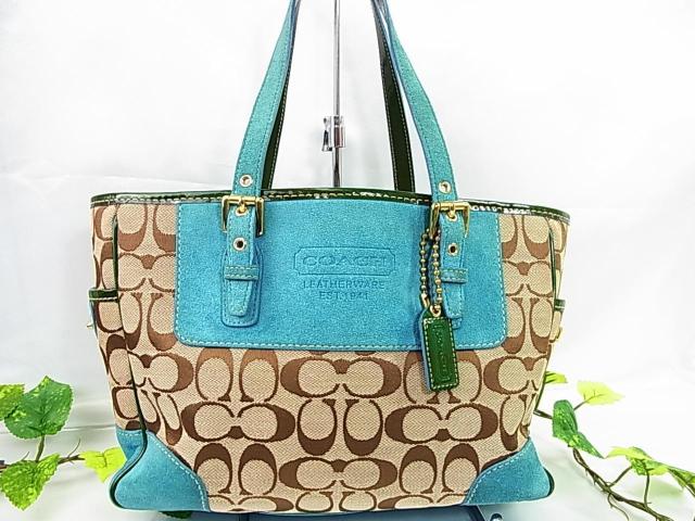 500�~�X�^�����K COACH�R�[�` �V�O�l�`���[�M�������[�X���[���g�[�g�o�b�O �L�����o�X �~ �X�G�[�h �~ �p�e���g���U�[ �� �u�����h�� 