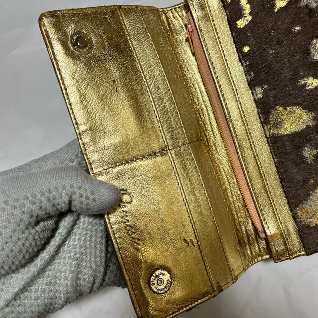 【Osmosis / オズモーシス】 ハラコ レザー 二つ折り 長財布 < ブランド 【Osmosis / オズモーシス】 ハラコ レザー 二つ折り 長財布 < ブランドの