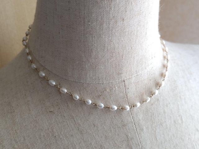 14kgf*淡水パールのショートネックレス* 23008 < 女性アクセサリー/時計 14kgf*淡水パールのショートネックレス* 23008 < 女性アクセサリー/時計の