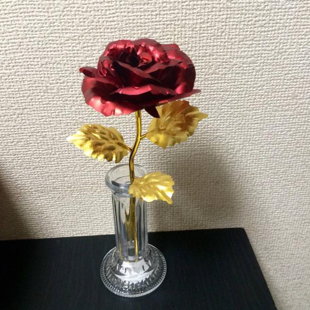 送料込【造花】花瓶付き『(オーロラローズ) シック ローズ (レッド) 薔薇フラワー 』全て新品 < インテリア/ライフ  送料込【造花】花瓶付き『(オーロラローズ) シック ローズ (レッド) 薔薇フラワー 』全て新品 < インテリア/ライフの