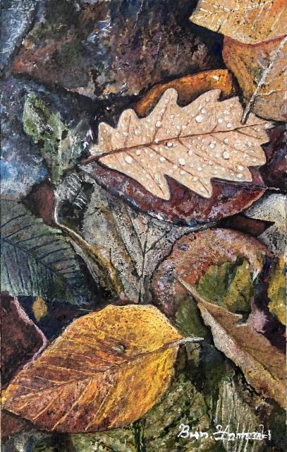 絵画 水彩画 ガッシュ水彩・透明水彩『枯葉(落ち葉)』新品・真作保証 原画 < ホビー 絵画 水彩画 ガッシュ水彩・透明水彩『枯葉(落ち葉)』新品・真作保証 原画 < ホビーの