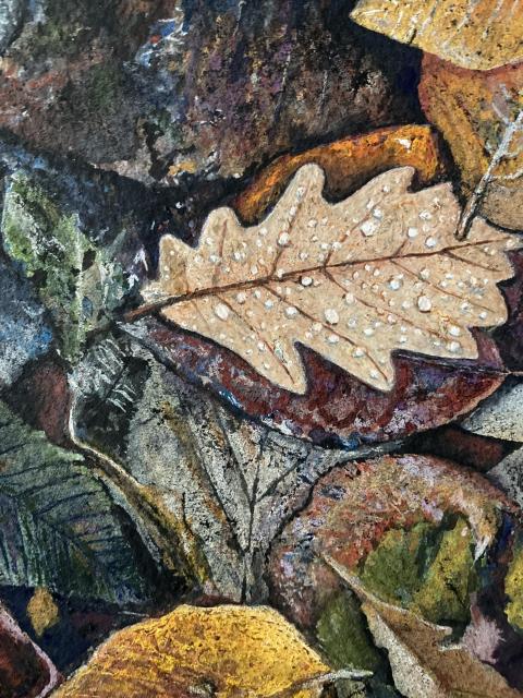 絵画 水彩画 ガッシュ水彩・透明水彩『枯葉(落ち葉)』新品・真作保証 原画 < ホビー 絵画 水彩画 ガッシュ水彩・透明水彩『枯葉(落ち葉)』新品・真作保証 原画 < ホビーの