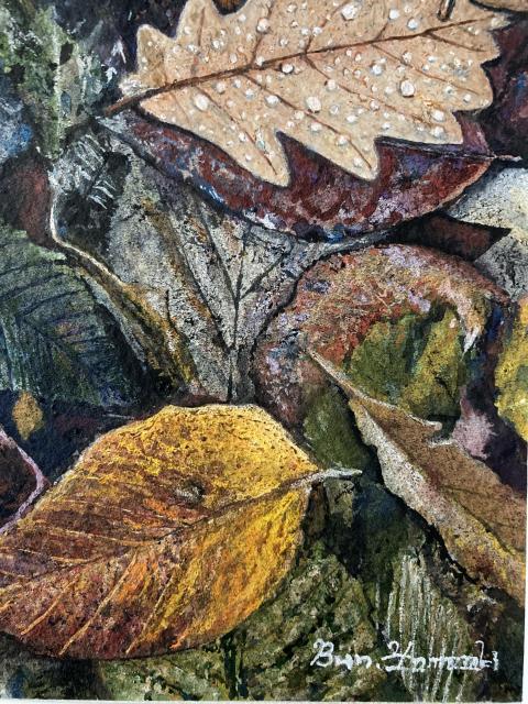 絵画 水彩画 ガッシュ水彩・透明水彩『枯葉(落ち葉)』新品・真作保証 原画 < ホビー 絵画 水彩画 ガッシュ水彩・透明水彩『枯葉(落ち葉)』新品・真作保証 原画 < ホビーの