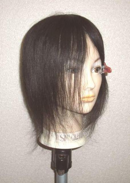 新品 人毛 手植え 部分カバー 大き目サイズ 暗めダークブラウン < 女性ファッション  新品 人毛 手植え 部分カバー 大き目サイズ 暗めダークブラウン < 女性ファッションの