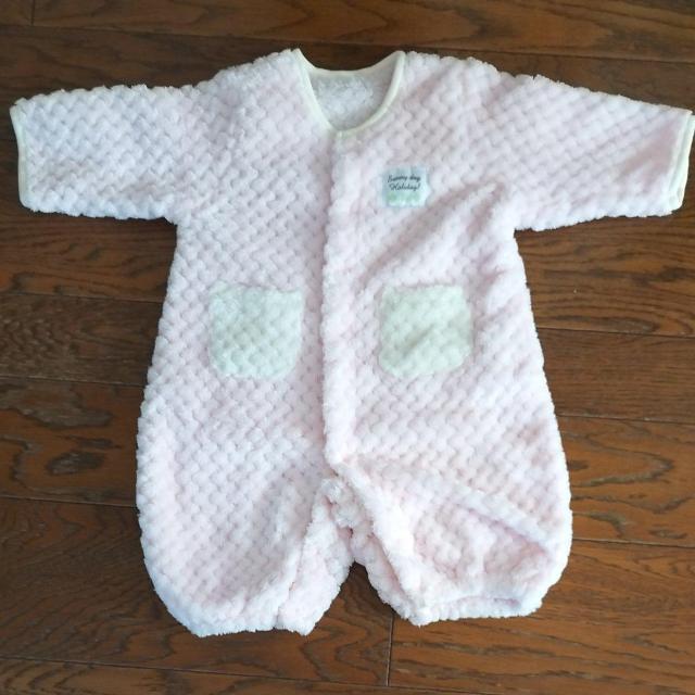 50〜60サイズ ロンパース 美品 長袖長パンツ ピンク < キッズ/ベビー 50〜60サイズ ロンパース 美品 長袖長パンツ ピンク < キッズ/ベビーの