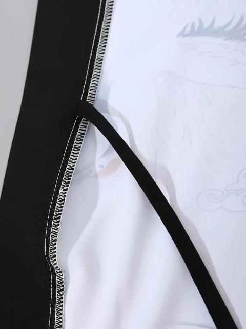 爆ヤス価格1590円メンズ着物 ジオメトリックプリントの和風ローブ、長袖&クロスネックデザインUSAサイズS(日本サイズL) < 男性ファッション 爆ヤス価格1590円メンズ着物 ジオメトリックプリントの和風ローブ、長袖&クロスネックデザインUSAサイズS(日本サイズL) < 男性ファッションの