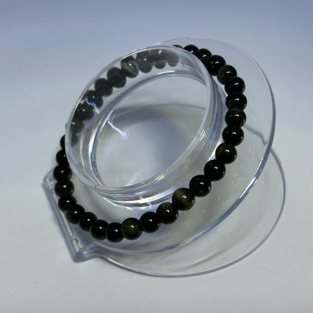 オプシディアン ブレスレット 約6mm玉 内径約16.5〜17cm < 女性アクセサリー/時計 オプシディアン ブレスレット 約6mm玉 内径約16.5〜17cm < 女性アクセサリー/時計の
