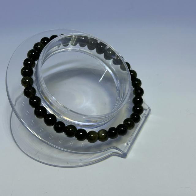 オプシディアン ブレスレット 約6mm玉 内径約16.5〜17cm < 女性アクセサリー/時計 オプシディアン ブレスレット 約6mm玉 内径約16.5〜17cm < 女性アクセサリー/時計の