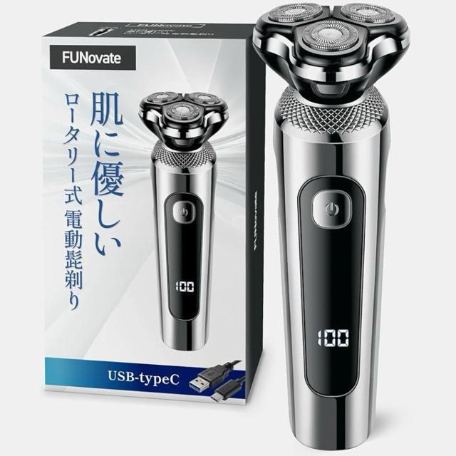 電動ひげそり シェーバー メンズ TypeC 充電 回転式 肌に優しい 防水 電気シェーバー 充電式 髭剃り 水洗い 静音 < 家電/AV  電動ひげそり シェーバー メンズ TypeC 充電 回転式 肌に優しい 防水 電気シェーバー 充電式 髭剃り 水洗い 静音  < 家電/AVの