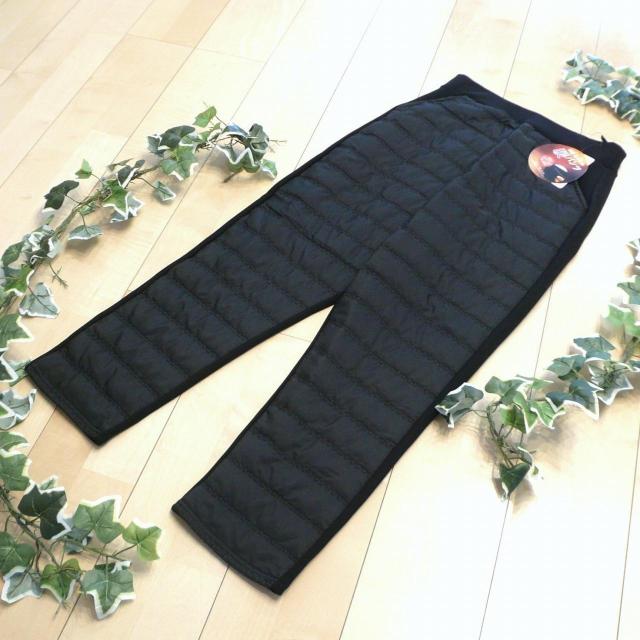 新品 9418 L ダウンパンツ風 後ろのみ 裏シャギー 中綿キルト切替パンツ 秋 冬 黒 あったか 裏起毛 ストレッチ < 女性ファッション 新品 9418 L ダウンパンツ風 後ろのみ 裏シャギー 中綿キルト切替パンツ 秋 冬 黒 あったか 裏起毛 ストレッチ < 女性ファッションの