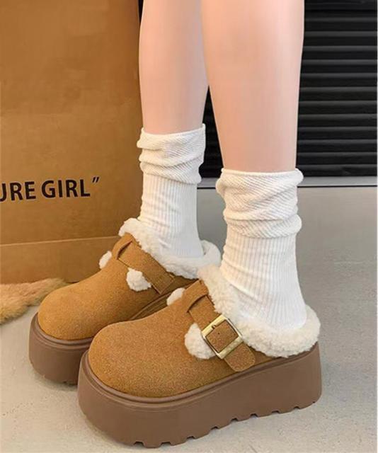 送料無料 新品 ボア厚底モカシンレディースサボサンダル冬 < 女性ファッション 送料無料 新品 ボア厚底モカシンレディースサボサンダル冬 < 女性ファッションの