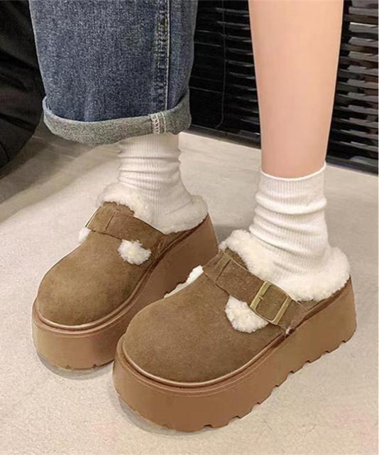 送料無料 新品 ボア厚底モカシンレディースサボサンダル冬 < 女性ファッション 送料無料 新品 ボア厚底モカシンレディースサボサンダル冬 < 女性ファッションの